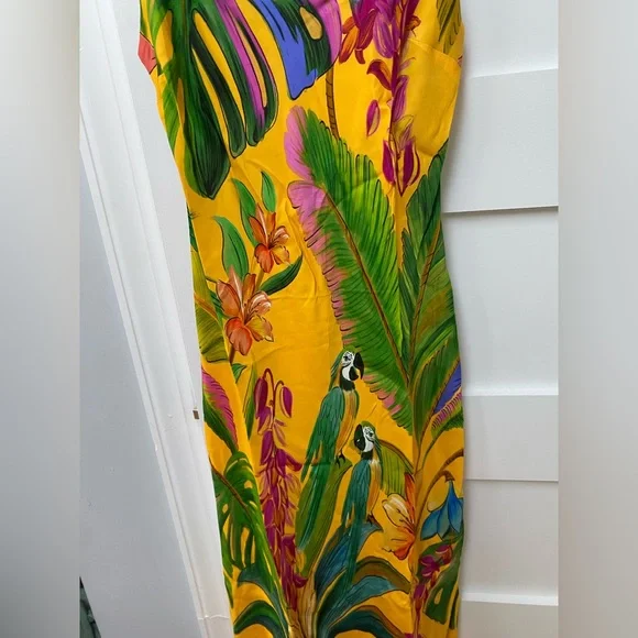 Farm Rio Colorful Tropical maxi slip dress - Picture 4 of 11